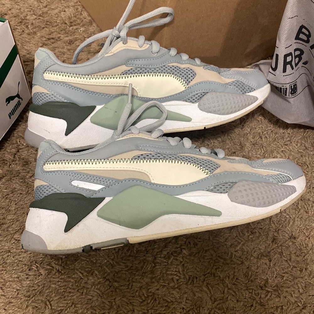 Puma rs-x3 tennis shoes in unique blue/green color way